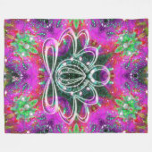 Celestial Zen Lotus Fleecedecke (Vorderseite (Horizontal))