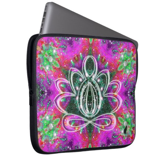 Celestial Zen Lotus Laptopschutzhülle (Vorne Rechts)