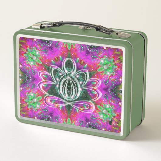 Celestial Zen Lotus Metall Brotdose (Rückseite)