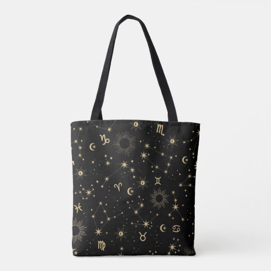 Celestial Zodiac All-over Print Tote Bag Tasche (Rückseite)