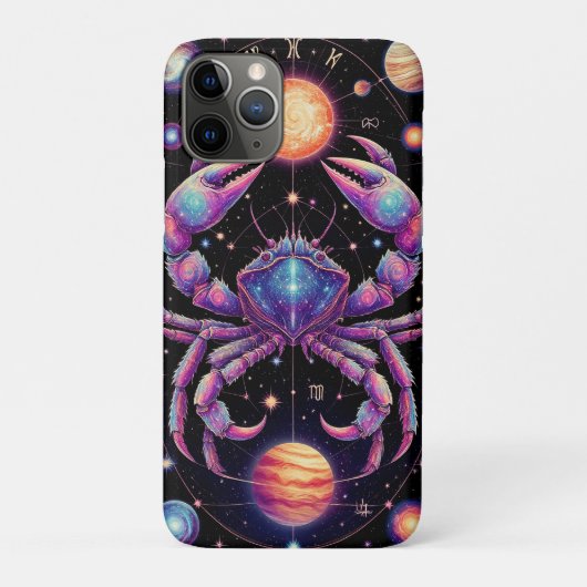 Celestial Zodiac Art mit einem kosmischen Krebs Case-Mate iPhone Hülle (Rückseite)