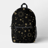 Celestial Zodiac Backpack Astrologie Star Signatur Bedruckter Rucksack (Vorderseite)