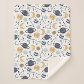 Celestial Zodiac Constellations Pattern Sherpadecke (Vorderseite)