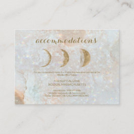 Celestial Zodiac Moon Blue Gold Wedding Details Begleitkarte