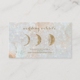 Celestial Zodiac Moon Blue Gold Wedding Website Visitenkarte
