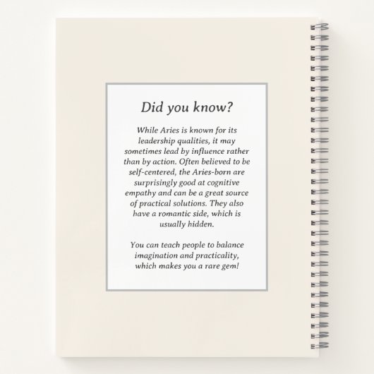 Celestial Zodiac Ram Ethereal Fantasy Aries Notizblock (Rückseite)