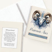 Celestial Zodiac Ram Ethereal Fantasy Aries Notizblock