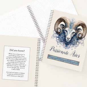 Celestial Zodiac Ram Ethereal Fantasy Aries Notizblock