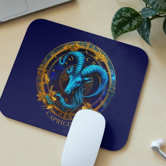 Celestial Zodiac Sea Goat Symbol Fantasy Capricorn Mousepad
