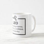 Celestial Zodiac Sign Tasse/Leo Eigenschaften Kaffeetasse (VorderseiteRechts)