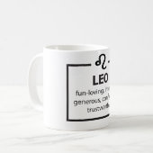 Celestial Zodiac Sign Tasse/Leo Eigenschaften Kaffeetasse (Vorderseite Links)