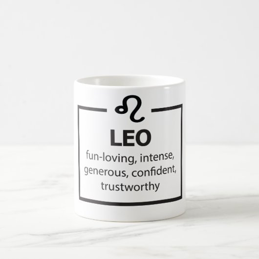 Celestial Zodiac Sign Tasse/Leo Eigenschaften Kaffeetasse (Mittel)