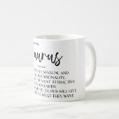 Celestial Zodiac Sign Tasse/Taurus Kaffeetasse (VorderseiteRechts)