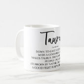 Celestial Zodiac Sign Tasse/Taurus Kaffeetasse (Vorderseite Links)