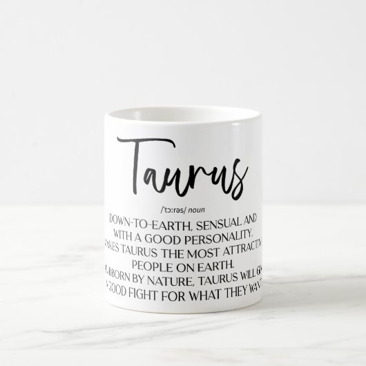 Celestial Zodiac Sign Tasse/Taurus Kaffeetasse (Mittel)