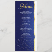 Celestial Zodiac Star Signs Menü-Karte Hochzeiten Menükarte (Vorderseite)