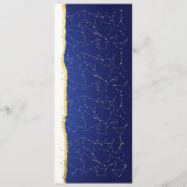 Celestial Zodiac Star Signs Menü-Karte Hochzeiten Menükarte (Rückseite)