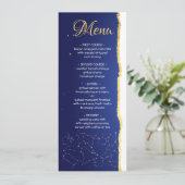 Celestial Zodiac Star Signs Menü-Karte Hochzeiten Menükarte (Stehend Vorderseite)