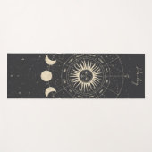 Celestial Zodiac Sun Stars Moon Phase Individuelle Yogamatte (Vorderseite (Horizontal))