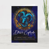 Celestial Zodiac Symbol Fantasy Capricorn Geburtst Karte (Vorderseite)