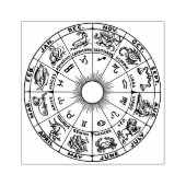 Celestial Zodiac Wheel Chart #1 Gummistempel (Prägung)