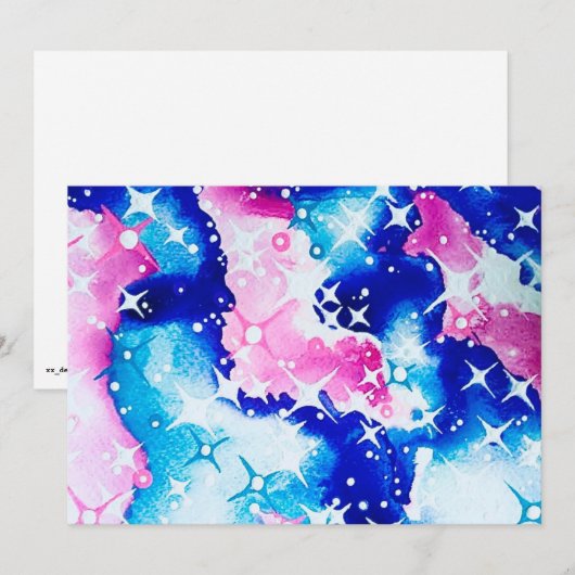 Celestiale Art Feiertagskarte (Vorne/Hinten)