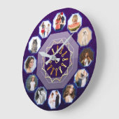 Celestiale Erinnerungen - Geometrische Familienkol Große Wanduhr (Winkel)