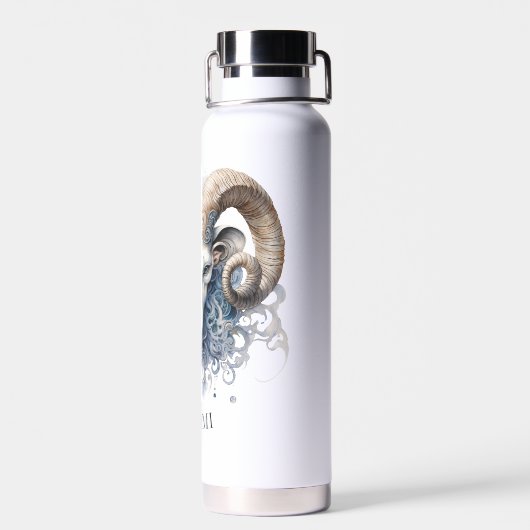 Celestiale Fantasy Galaxy Ram Zodiac Symbol Aries Trinkflasche (Rückseite)