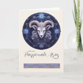 Celestiale Fantasy Zodiac Ram Symbol Aries Birthda Karte (Vorderseite)
