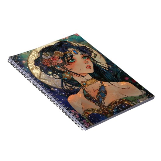 Celestiale Prinzessin - Blues und Blooms Notizblock (Rechte Seite)