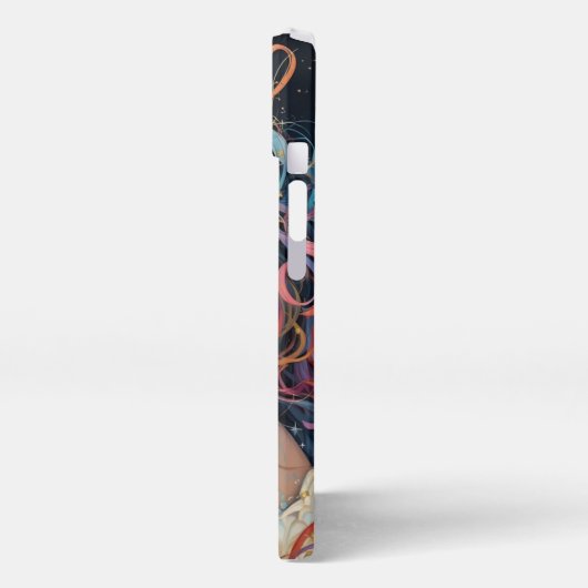 Celestiale Strahlung - Rainbow-Winged-Angel-Portra iPhone Hülle (Linke Seite)