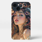 Celestiale Strahlung - Rainbow-Winged-Angel-Portra iPhone Hülle (Rückseite)