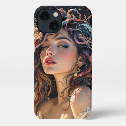 Celestiale Strahlung - Rainbow-Winged-Angel-Portra iPhone Hülle (Rückseite)