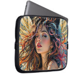 Celestiale Strahlung - Rainbow-Winged-Angel-Portra Laptopschutzhülle (Vorne Rechts)