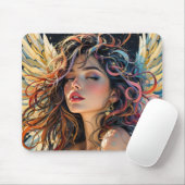 Celestiale Strahlung - Rainbow-Winged-Angel-Portra Mousepad (Mit Mouse)