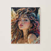 Celestiale Strahlung - Rainbow-Winged-Angel-Portra Puzzle (Vertikal)