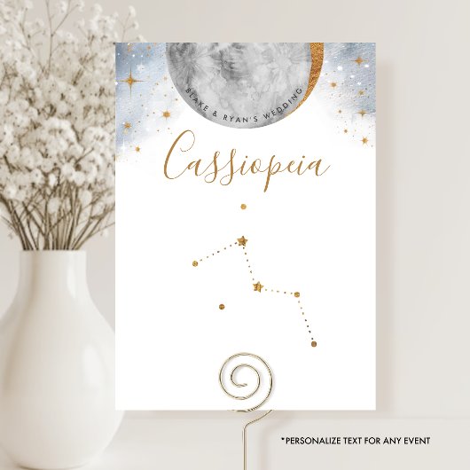 Celestiale Tischnummer, Cassiopeia-Konstellation