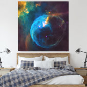 Celestiales Foto Aquamarin und Aqua-Bläsernebel Leinwanddruck (Insitu (Schlafzimmer))