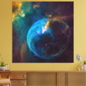 Celestiales Foto Aquamarin und Aqua-Bläsernebel Leinwanddruck (Insitu (Wohnzimmer))