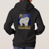 Celestian Gingko Creme Chow HOODIE Print auf beide (Rückseite)