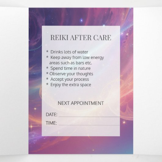 *~* Celestis Foto Logo QR Trifold Broschüre (Innenseite Mitte)