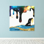 *~* Celestis Goddess Fantasy Mystical Gold Blue Leinwanddruck (Insitu (Holzboden))