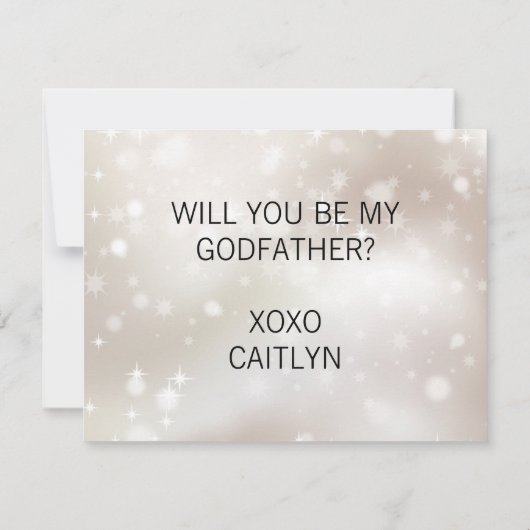 Celestis werden Sie mein Vater-Vorschlag sein Einladung (Rückseite)