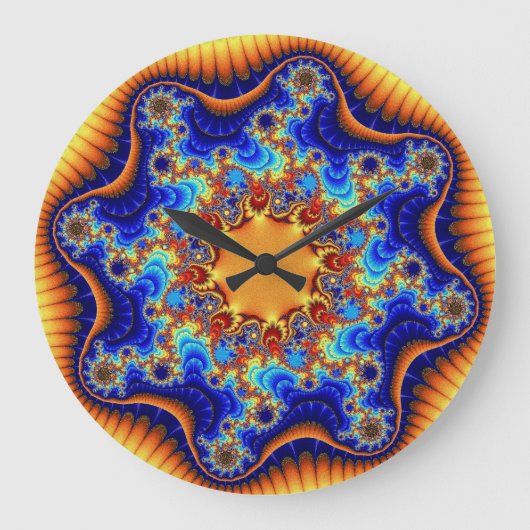 Celestische Fractalskop große Rundmauer-Uhr Wanduhr (Vorderseite)