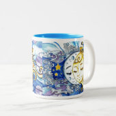 Celestische Liebe 2 Zweifarbige Tasse (VorderseiteRechts)