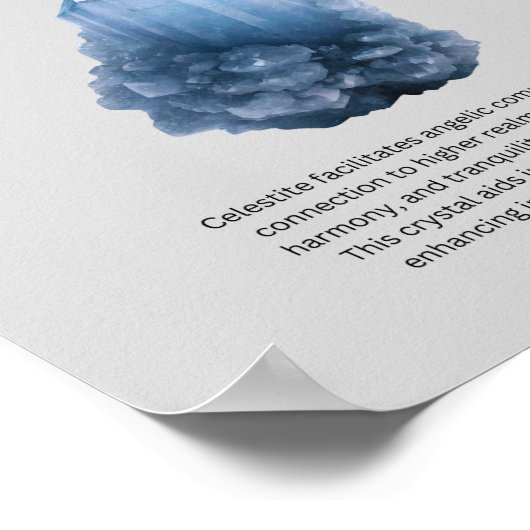 Celestite Crystal Meaning Poster (Ecke)