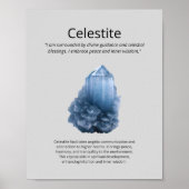 Celestite Crystal Meaning Poster (Vorne)