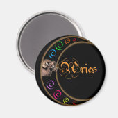 Celestrial Moon Aries Magnet (Vorderseite/Rückseite)