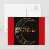 Celestrial Moon Aries Postkarte (Vorne/Hinten)