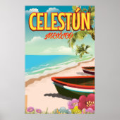 Celestún Mexico Reiseplakat Poster (Vorne)